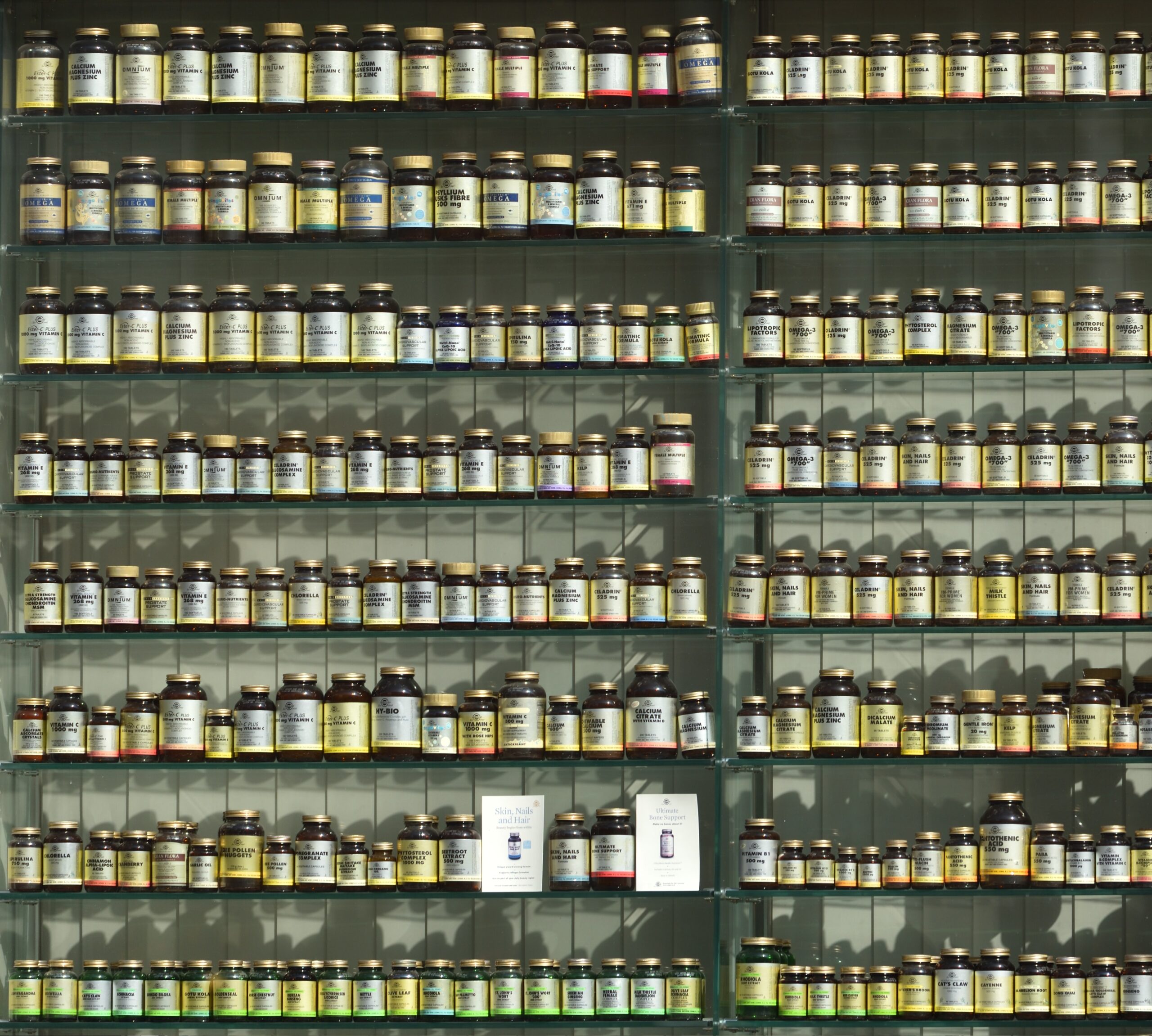 Many Shelves of Supplements