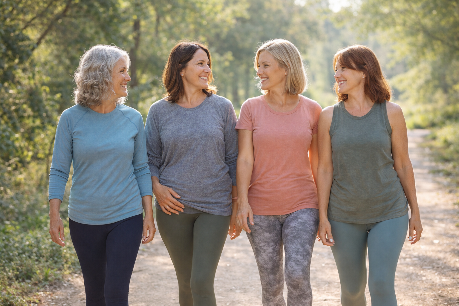 women walking together