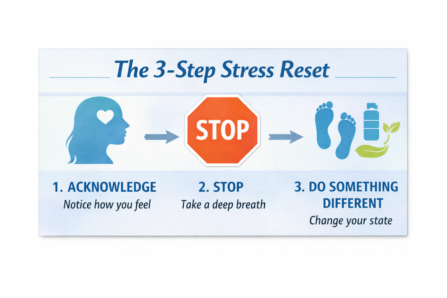 The 3 step stress reset