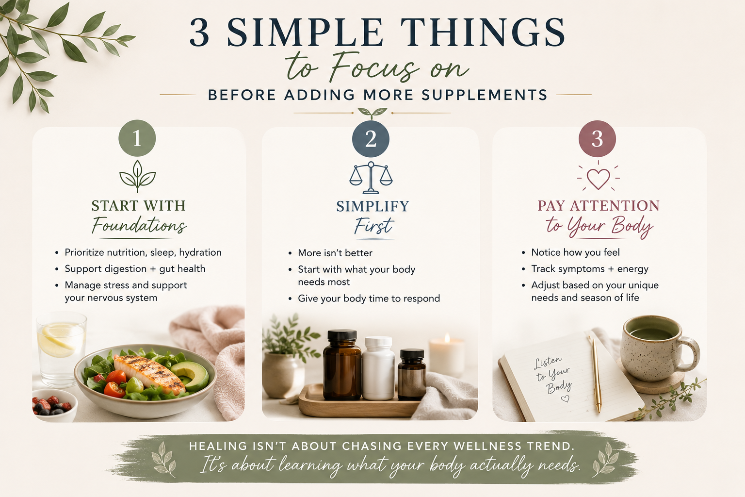 3 simple things to focus on